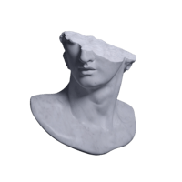 an image of a bust in 3d